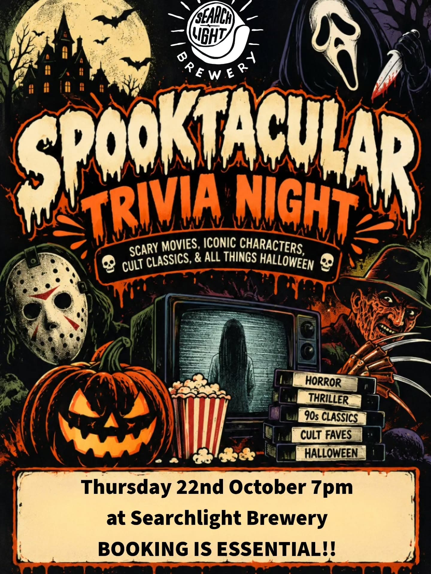 Halloween Trivia Night at Searchlight Brewery